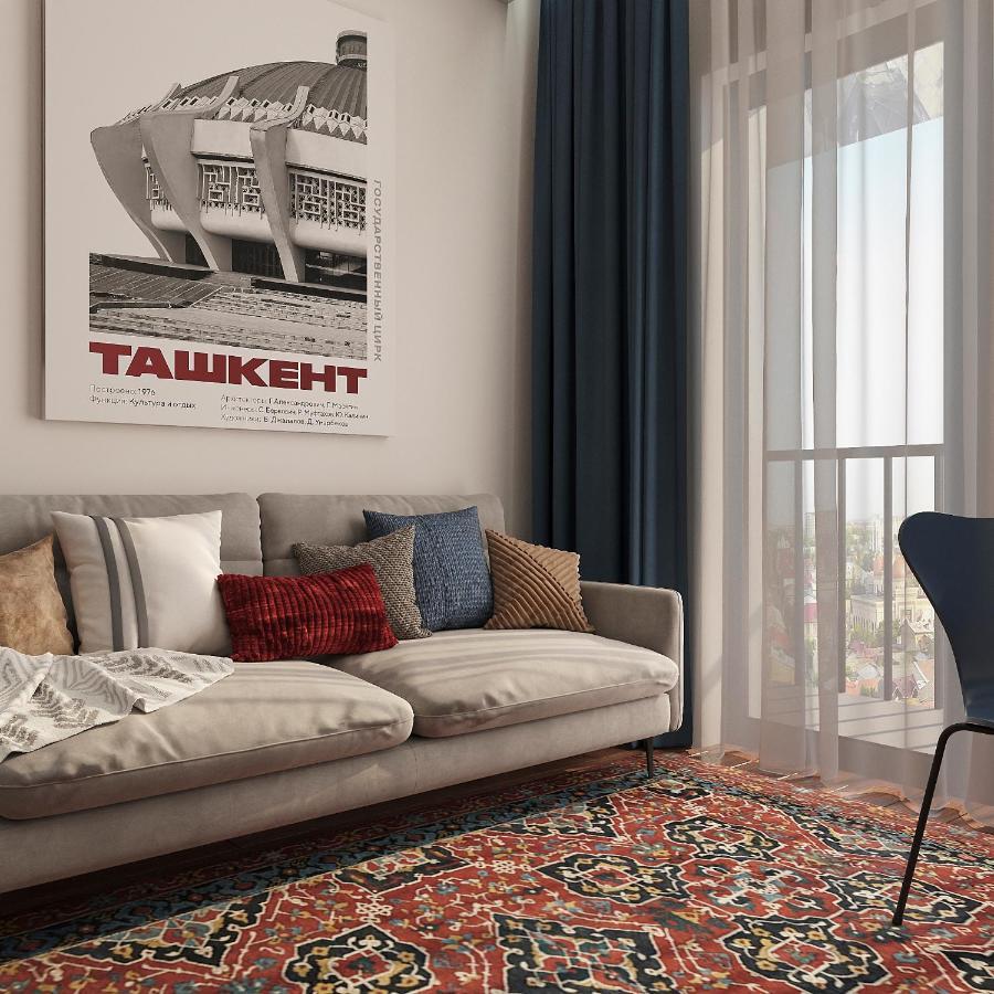 Blueloft 52 I Tashkent Apartment With Balcony Exteriör bild